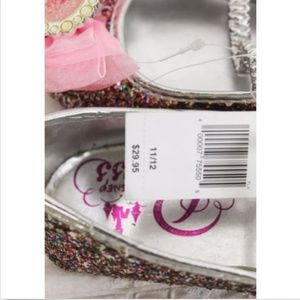 Disney Parks Princess Ballet Shoes Sz 11//12 Eur 29 UK 10.5 Rainbow Glitter Bow